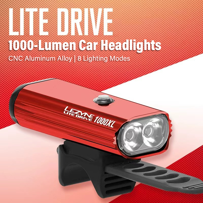 Rechargeable Bicycle Headlight 1000 Lumen - LEZYNE 1000 Lümen Bisiklet Lambası -