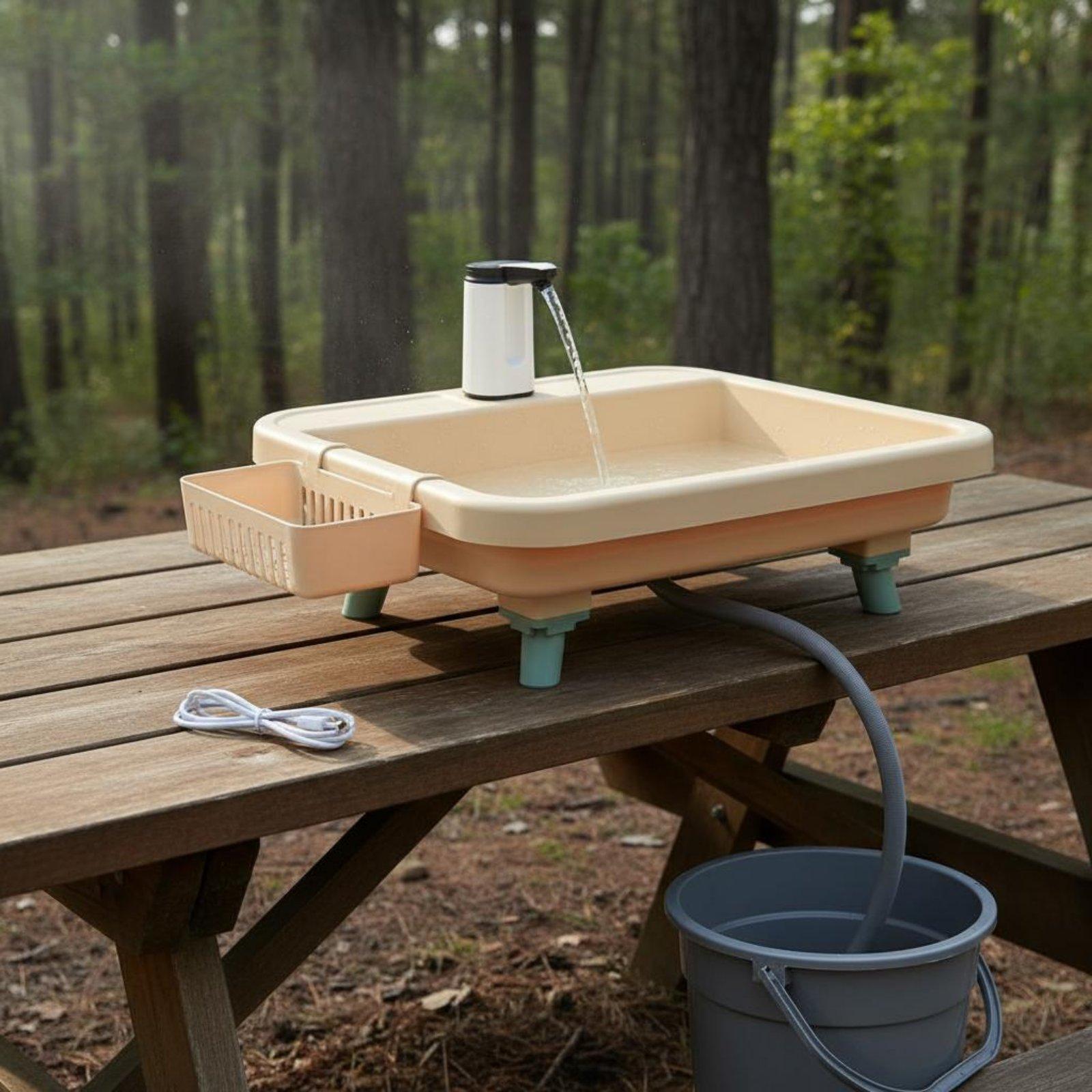 Camping - Açık Hava Kamp Lavabosu Taşınabilir Lavabo