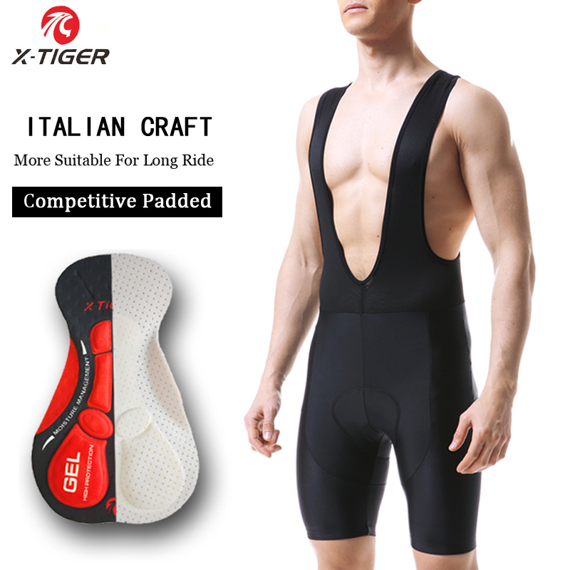 Padded Cycling Shorts 5D Gel - X-TIGER bisiklet önlükler şort bisiklet 5D