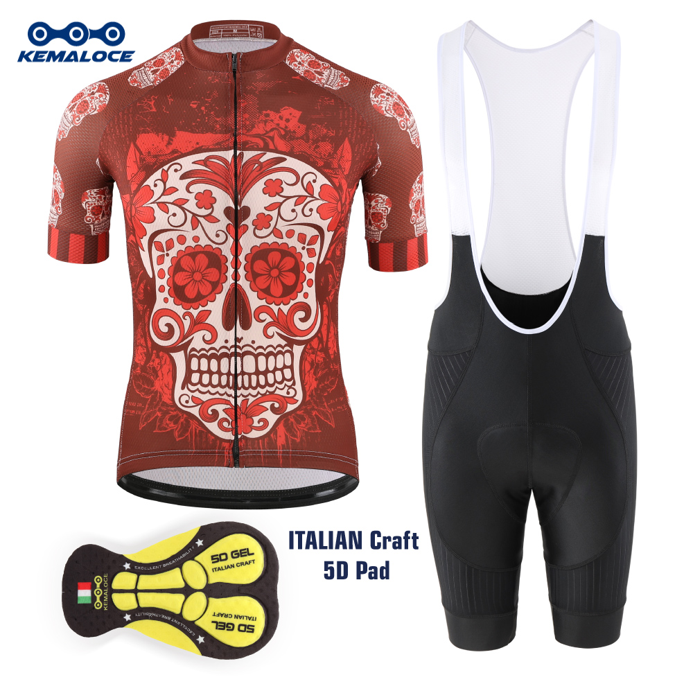 Padded Cycling Shorts 5D Gel - KEMALOCE kırmızı bisiklet forması erkek MTB