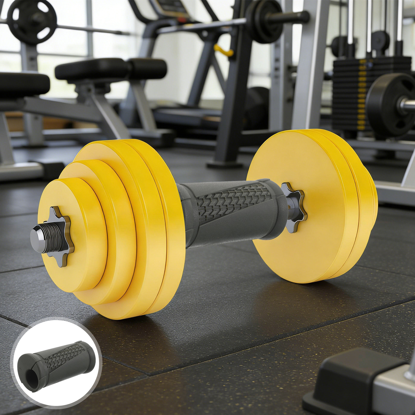 Fitness Equipment - 2 adet dambıl kolları sapları kaymaz