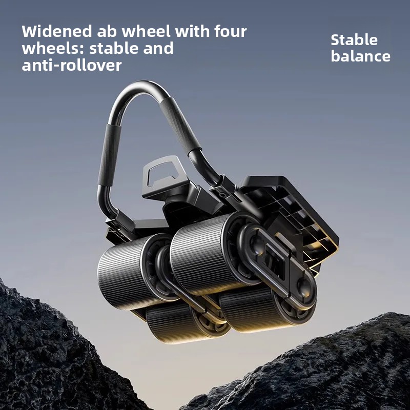 Ab Roller Wheel With Elbow Support - Otomatik Geri Dönüşlü 4 Tekerlekli Ab