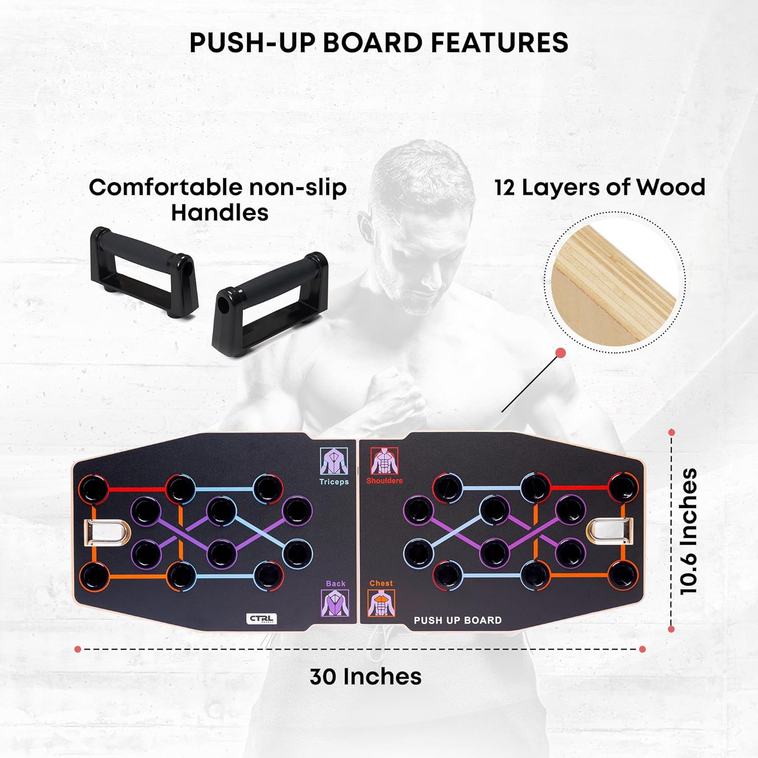 Push Up Board Foldable Multi Function - Çok Fonksiyonlu Katlanabilir Ahşap Şınav Tahtası