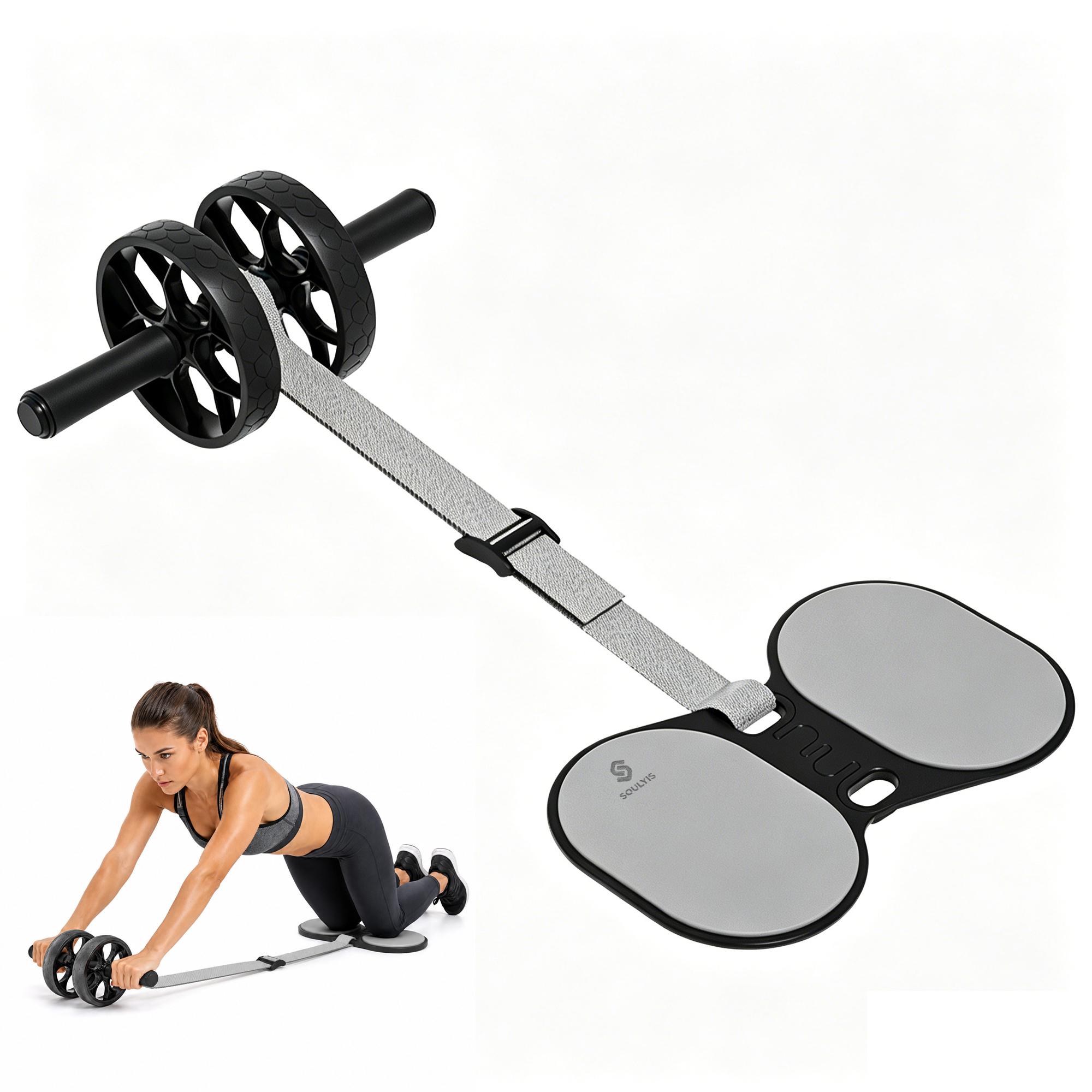 Ab Roller Wheel With Elbow Support - Çift Tekerlekli Karın Kası Çalıştırma Aleti,