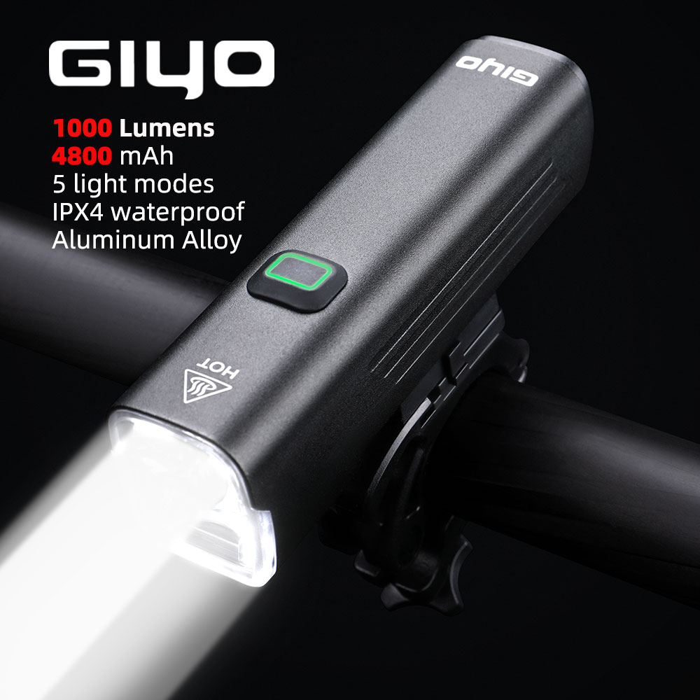 Rechargeable Bicycle Headlight 1000 Lumen - GIYO 1000 Lümen bisiklet ışığı USB