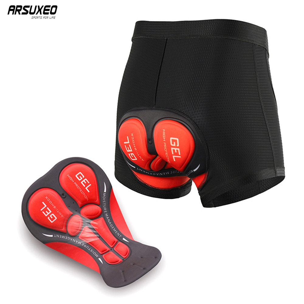 Padded Cycling Shorts 5D Gel - ARSUXEO erkek bisiklet şortları bisiklet iç