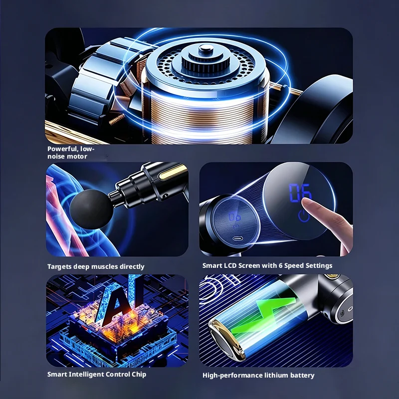 6 Hızlı Mini Elektrikli Masaj  - Electric Massage Gun Deep Tissue incelemesi ve fiyatı