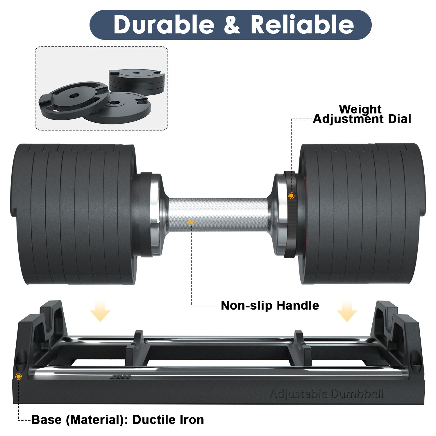 2026 2026 Ticari Spor Salonu E - Adjustable Dumbbell Pair 40Kg incelemesi ve fiyatı