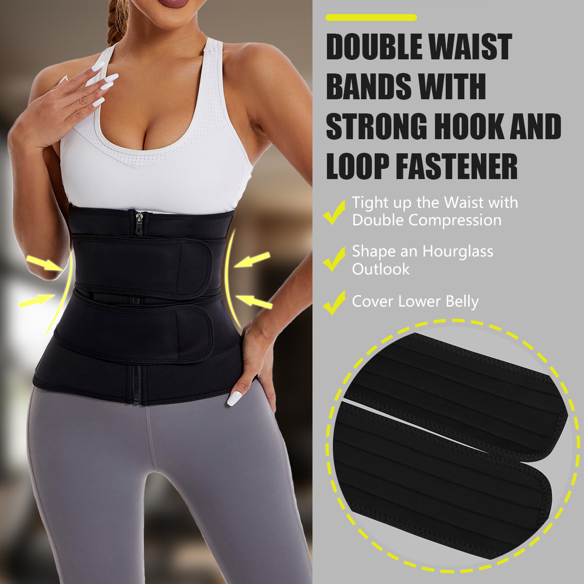 Kadın Bel İnceltici Korse Çift - Sweat Waist Trainer Belt Neoprene incelemesi ve fiyatı