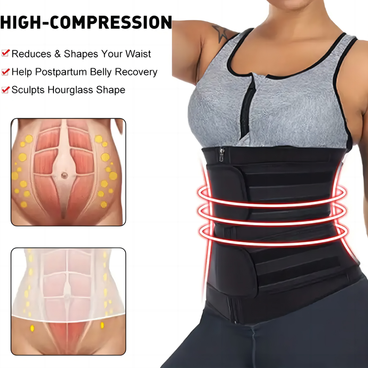 Kadın Bel İnceltici Korse Çift - Sweat Waist Trainer Belt Neoprene incelemesi ve fiyatı