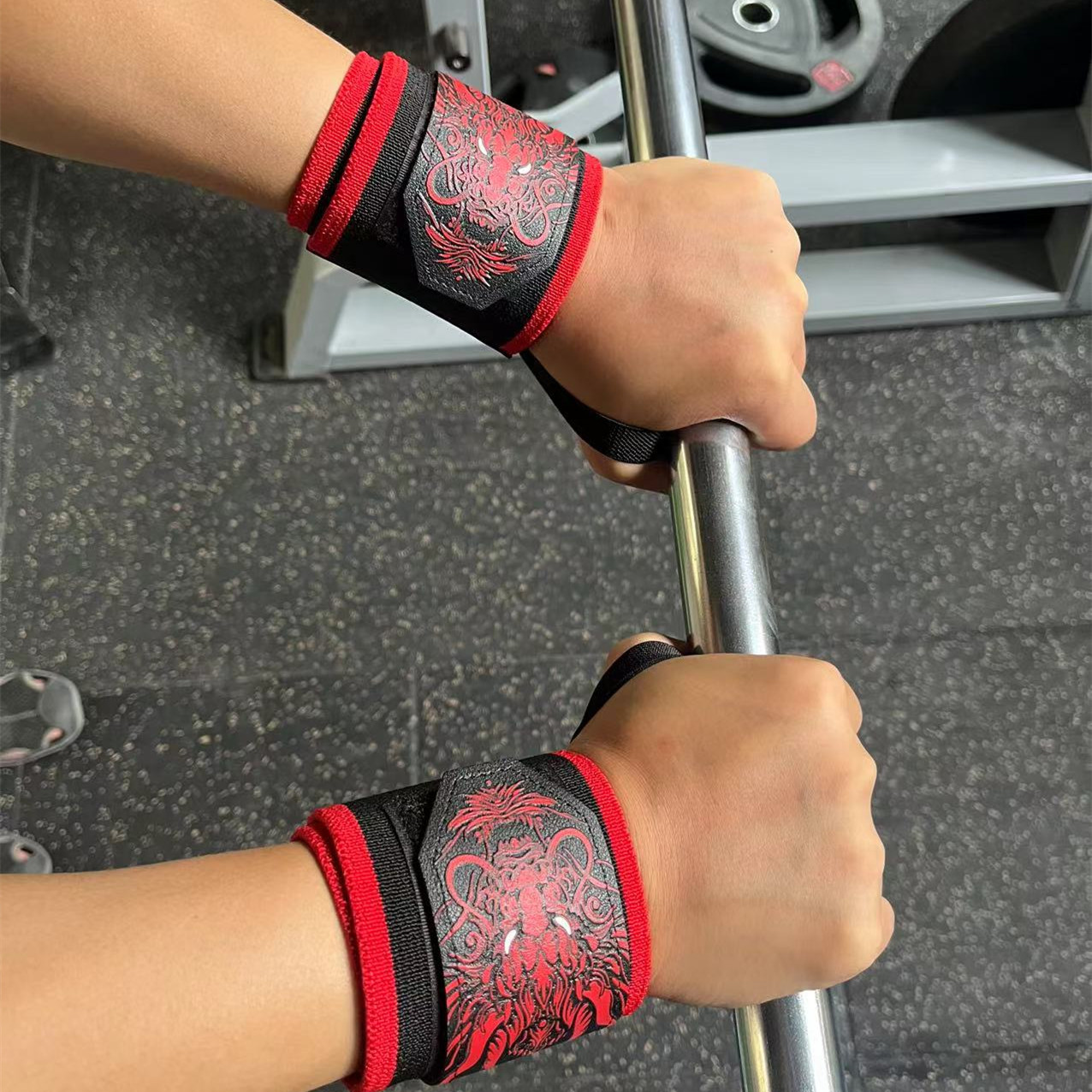 1 Çift Çin Ejderhası Desenli F - Wrist Wraps Weightlifting Support incelemesi ve fiyatı
