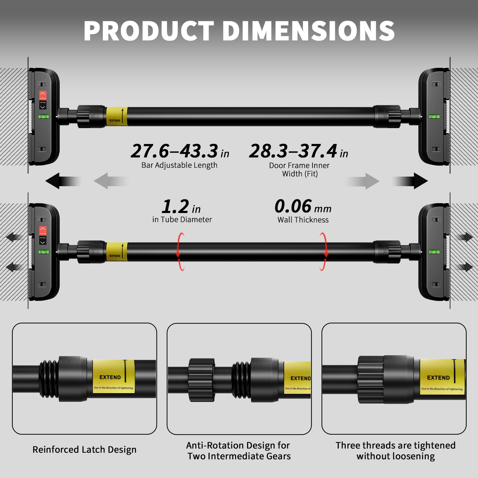 Kapı Kasası için Barfiks Çubuğ - Door Pull Up Bar No Screw incelemesi ve fiyatı