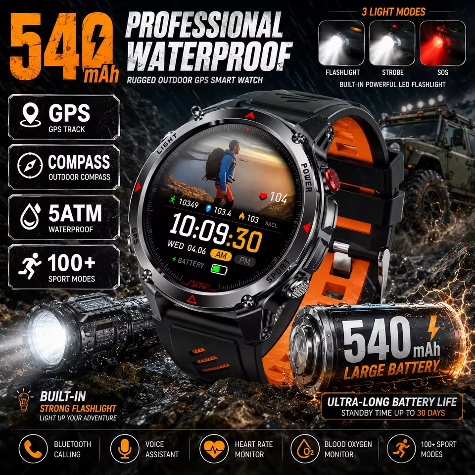 Askeri 540mAh GPS akıllı saat  - Resistance Bands Set With Handles incelemesi ve fiyatı