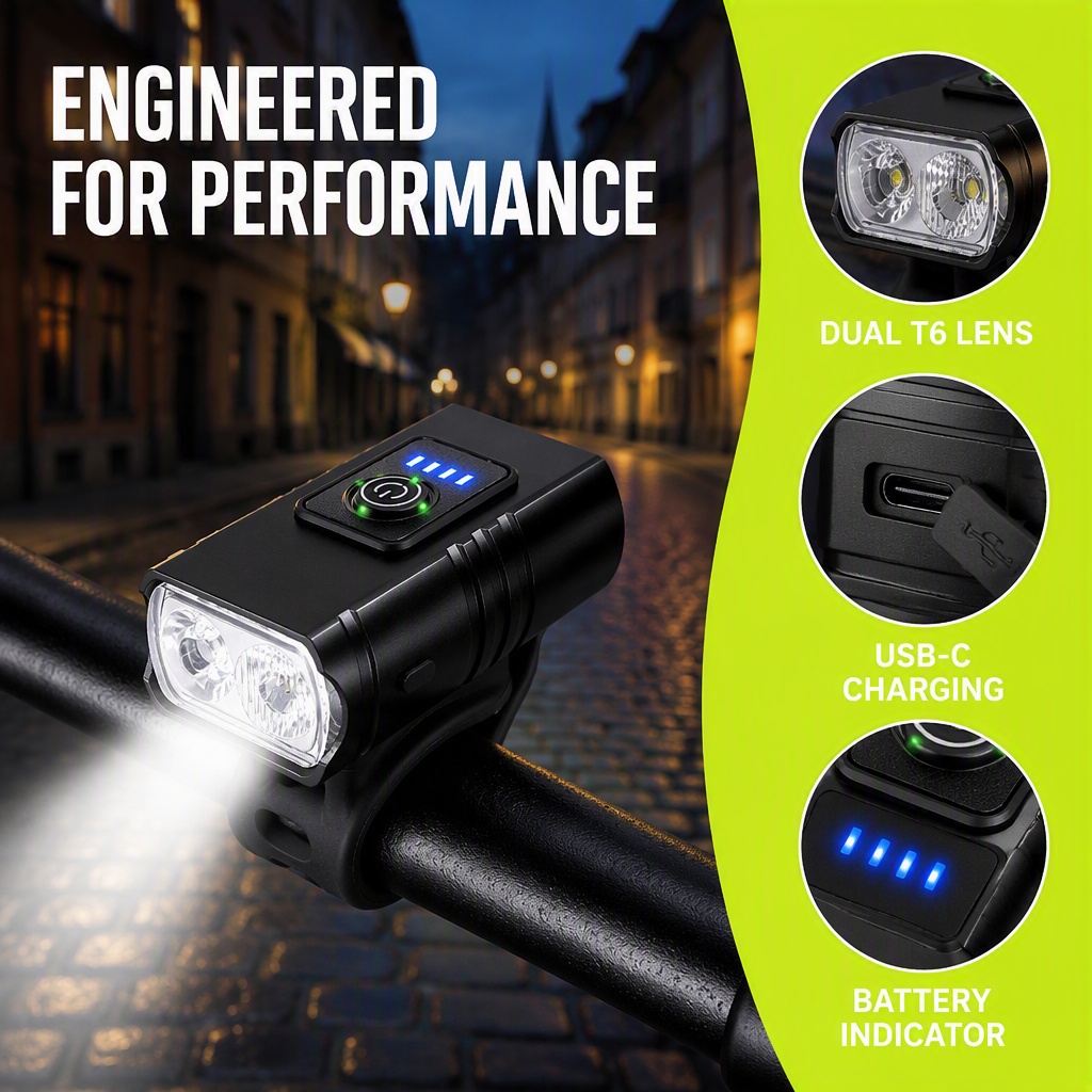 Bisiklet Lambası USB Şarj Edil - Rechargeable Bicycle Headlight 1000 Lumen incelemesi ve fiyatı
